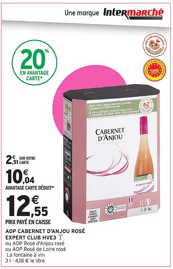 AOP CABERNET D'ANJOU ROSÉ EXPERT CLUB HVE3