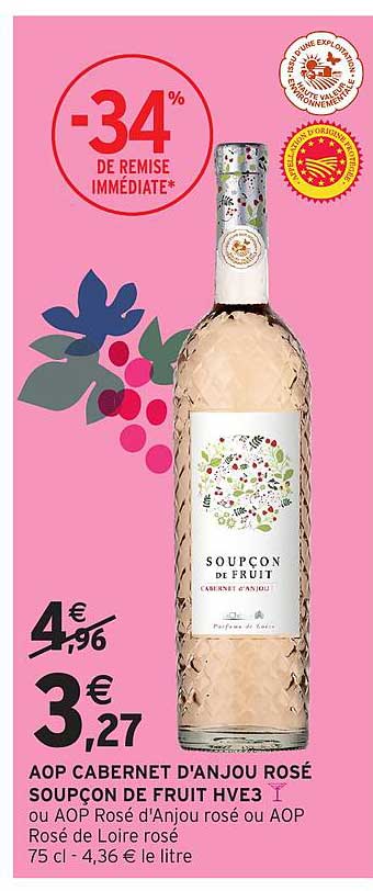 AOP CABERNET D'ANJOU ROSÉ SOUPÇON DE FRUIT HVE3