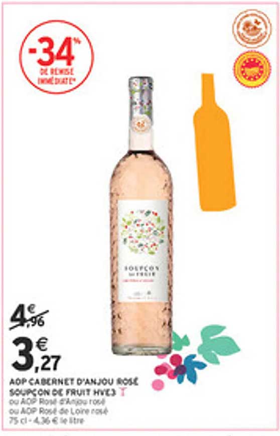 AOP CABERNET D’ANJOU ROSE SOUPÇON DE FRUIT HVE3