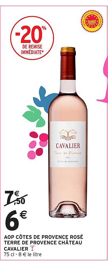 AOP Côtes de Provence Rosé Terre de Provence Château Cavalier
