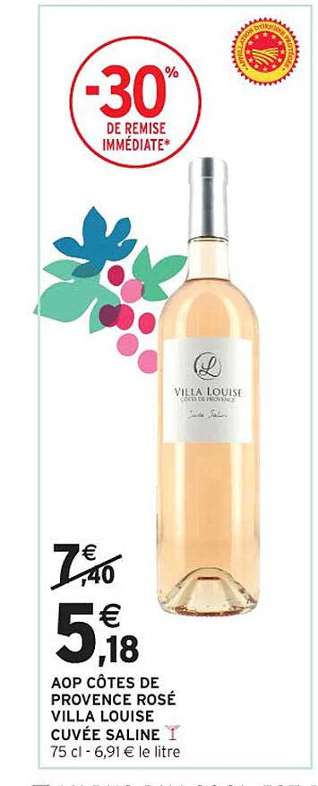 AOP CÔTES DE PROVENCE ROSÉ VILLA LOUISE CUVÉE SALINE