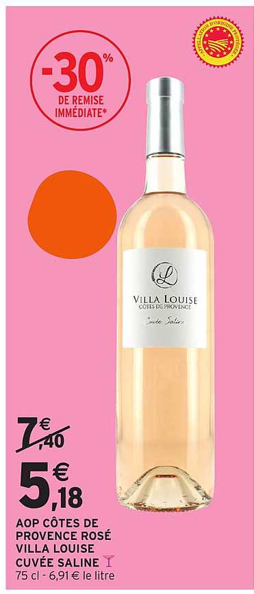 AOP CÔTES DE PROVENCE ROSÉ VILLA LOUISE CUVÉE SALINE