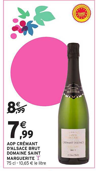 AOP CRÉMANT D'ALSACE BRUT DOMAINE SAINT MARGUERITE