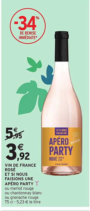 APÉRO PARTY VIN DE FRANCE ROSÉ