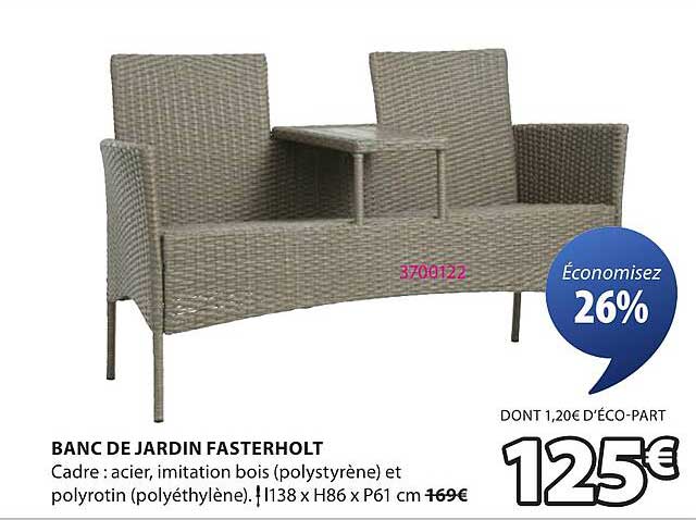 BANC DE JARDIN FASTERHOLT