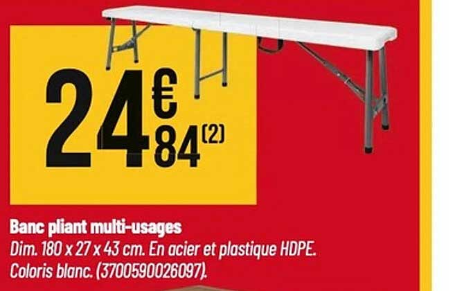 Banc pliant multi-usages