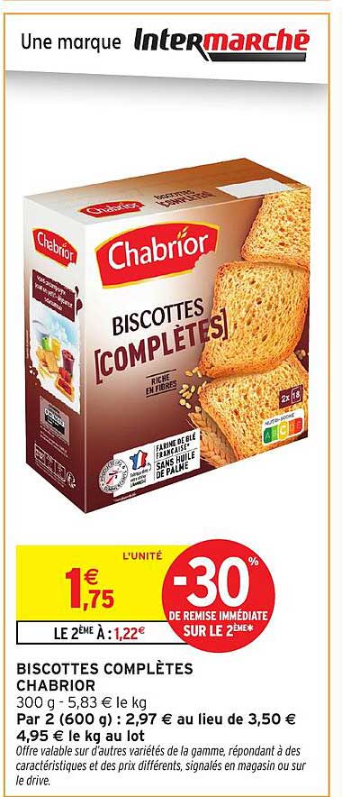 BISCUITES COMPLÈTES CHABRIOR