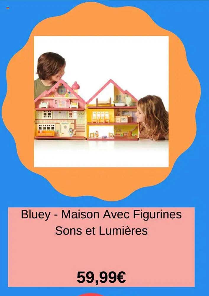 Bluey - Maison Avec Figurines Sons et Lumières