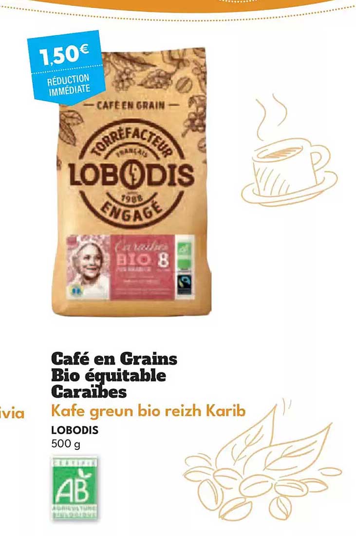 Café en Grains Bio équitable Caraïbes