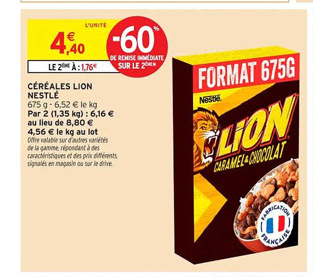 CÉRÉALES LION NESTLÉ