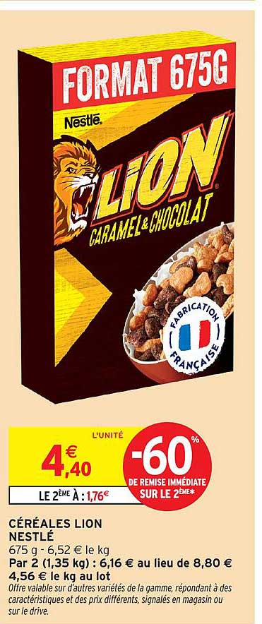 CÉRÉALES LION NESTLÉ