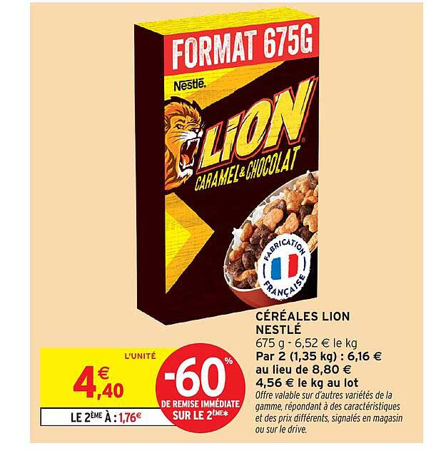 CÉRÉALES LION NESTLÉ