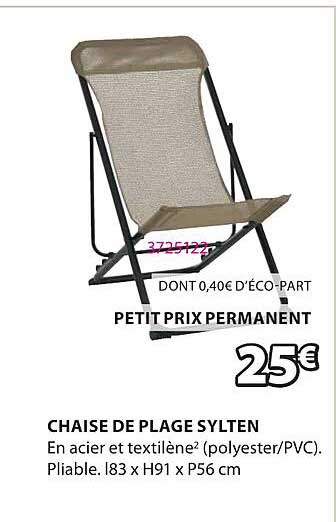 CHAISE DE PLAGE SYLTEN