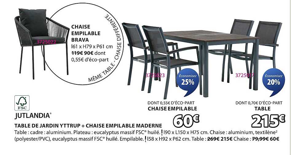 CHAISE EMPLIABLE BRAVA
