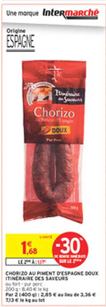 Chorizo au piment d’Espagne doux