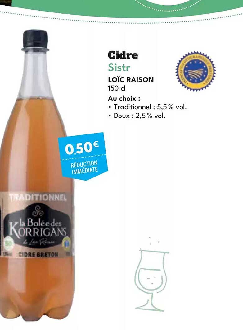 Cidre Sistr Loïc Raison 150 cl