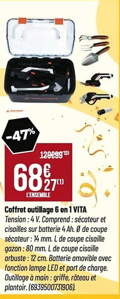 Coffret outillage 6 en 1 VITA