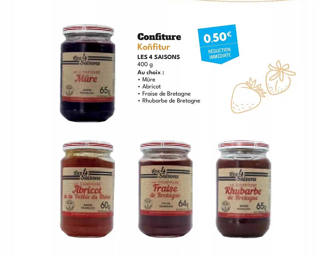 Confiture Konfitur LES 4 SAISONS 400 g