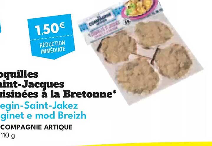 Coquilles Saint-Jacques cuisinées à la Bretonne