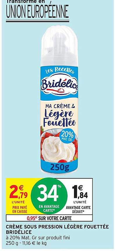 CRÈME SOUS PRESSION LÉGÈRE FOUTTÉE BRIDÉLICE