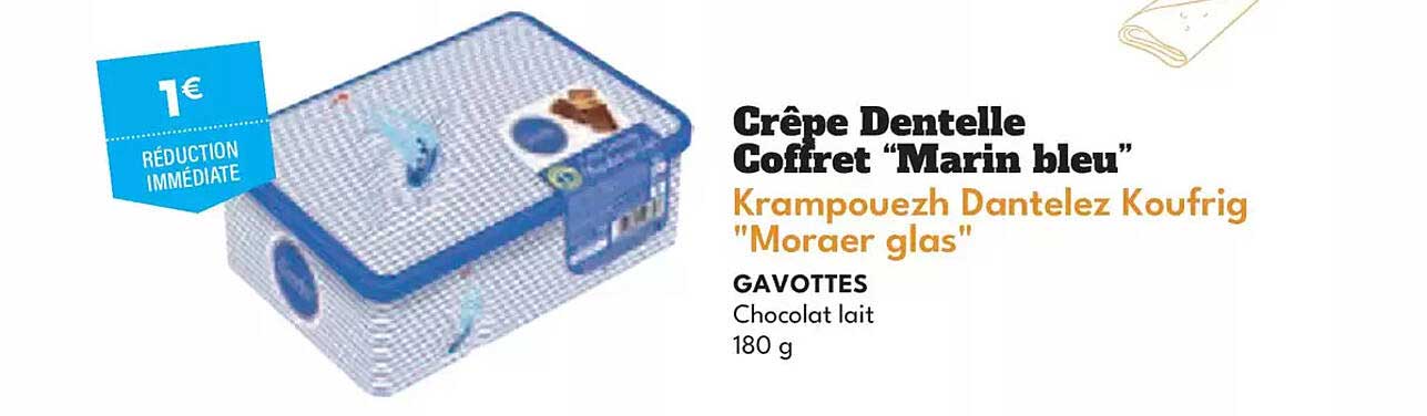 Crêpe Dentelle Coffret “Marin bleu”