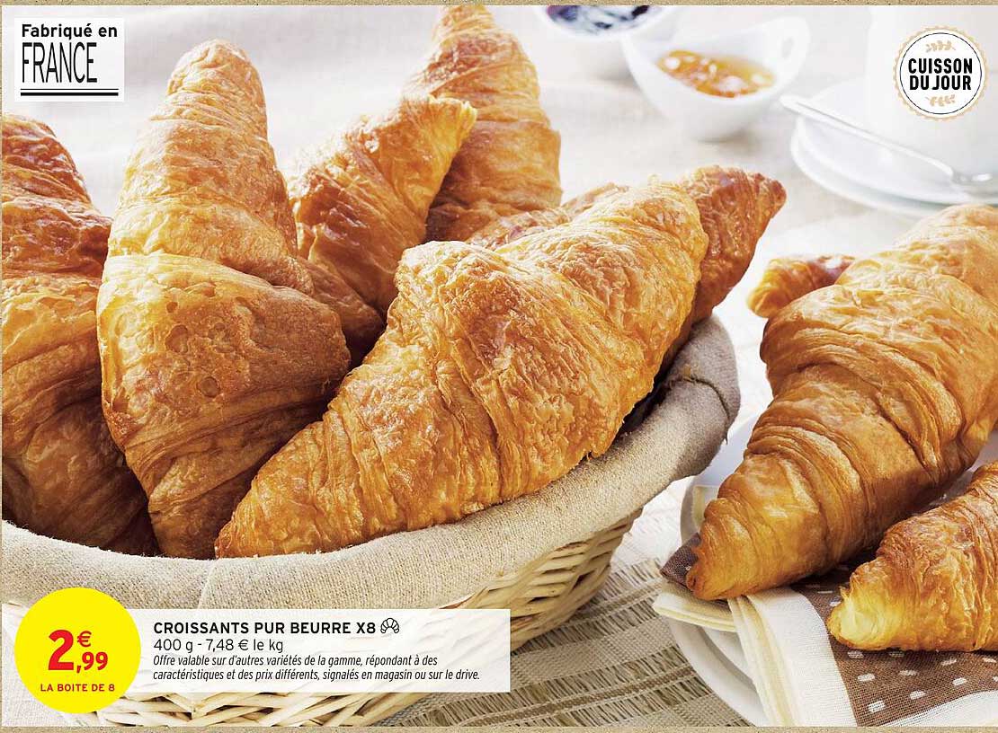 CROISSANTS PUR BEURRE X8