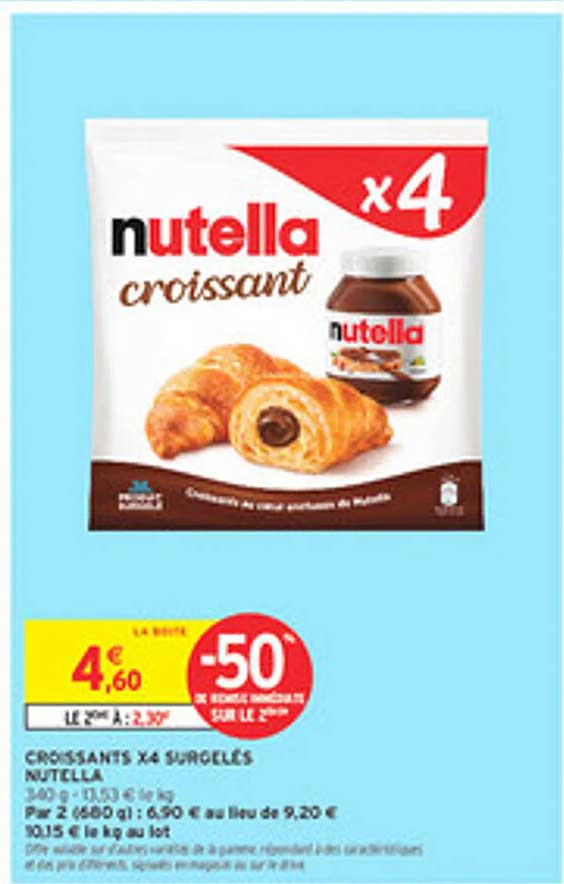 Croissants X4 Surgelés Nutella