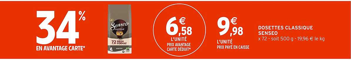 DOSSETTES CLASSIQUE SENSEO