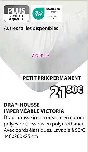 DRAP-HOUSSE IMPERMÉABLE VICTORIA