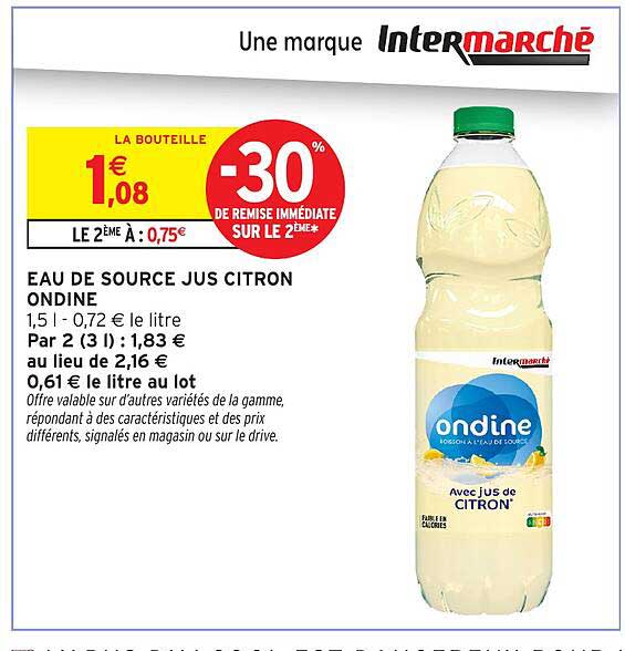 EAU DE SOURCE JUS CITRON ONDINE