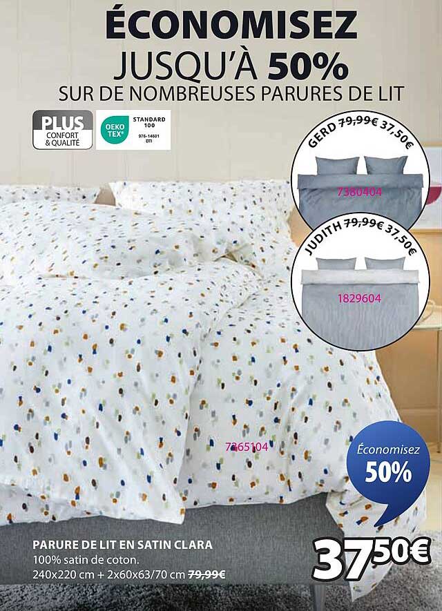 ÉCONOMISEZ JUSQU'À 50% SUR DE NOMBREUSES PARURES DE LIT