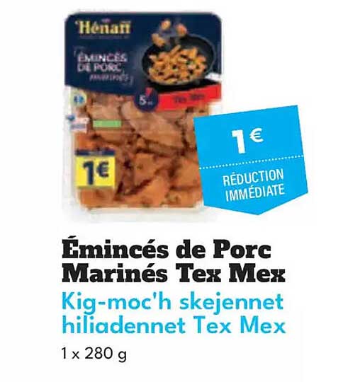 Émincés de Porc Marinés Tex Mex