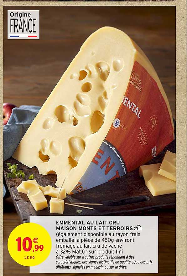 Emmental au lait cru Maison Monts et Terroirs