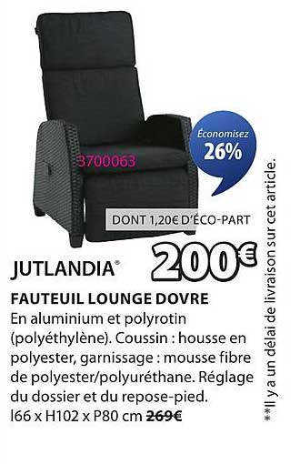 FAUTEUIL LOUNGE DOVRE