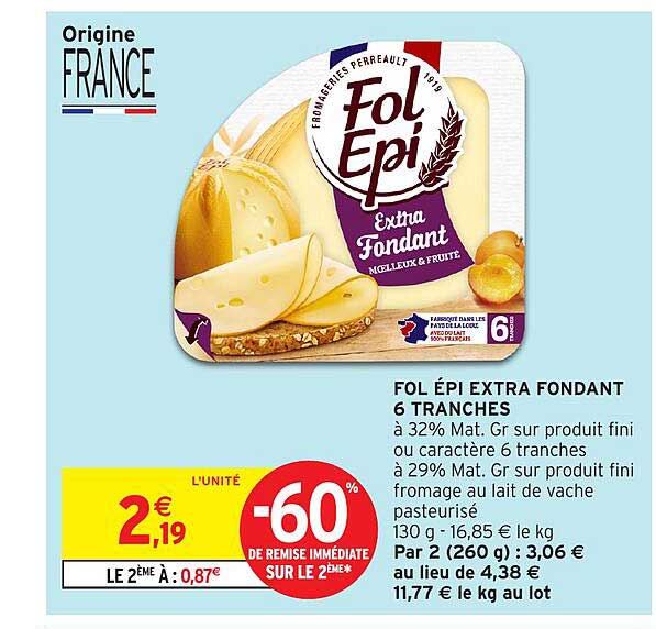 FOL ÉPI EXTRA FONDANT 6 TRANCHES