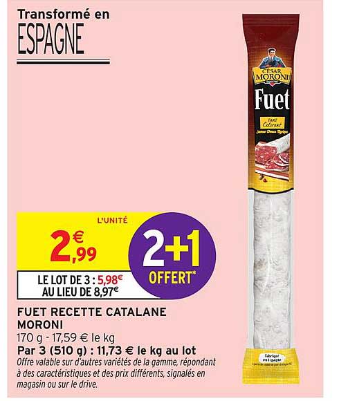 FUET RECETTE CATALANE MORONI