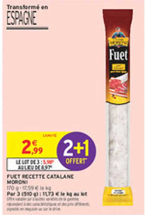 Fuet recette catalane Moroni