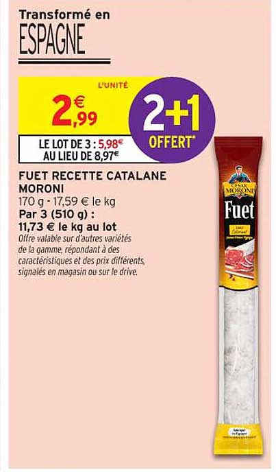 Fuet recette catalane Moroni