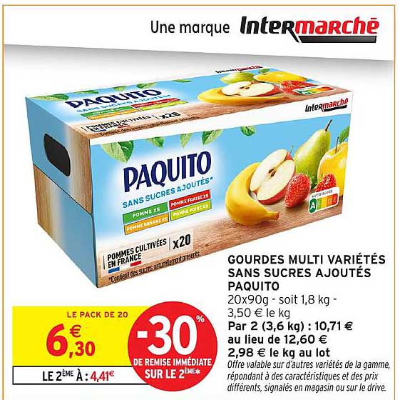 GOURDES MULTI VARIÉTÉS SANS SUCRES AJOUTÉS PAQUITO