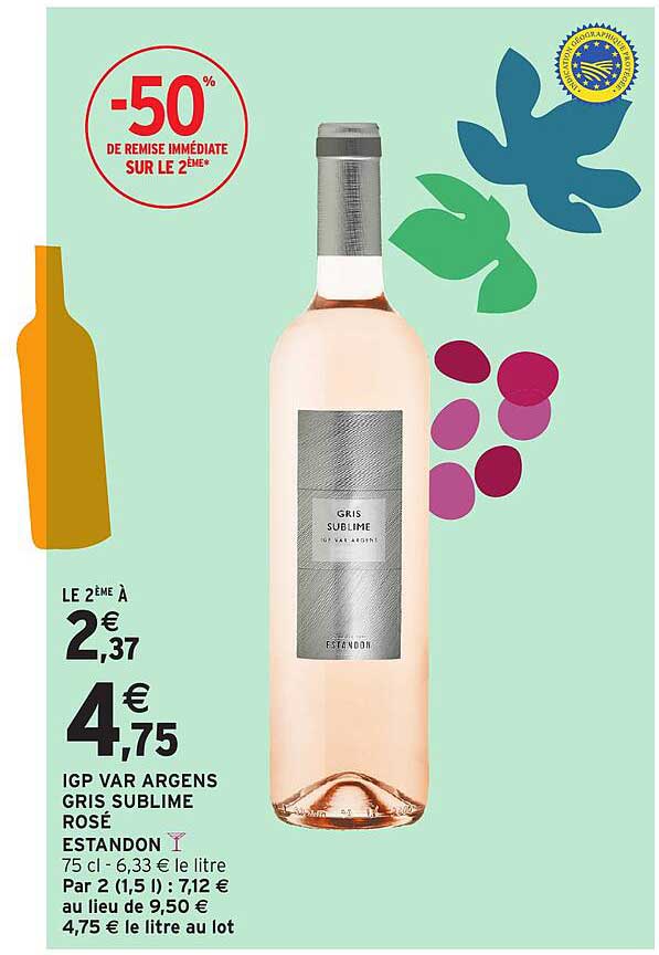 GRIS SUBLIME IGP VAR ARGENS ROSÉ