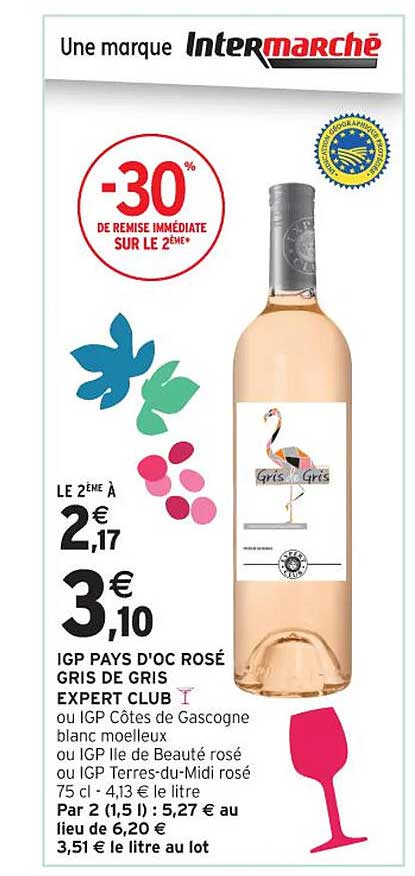 IGP PAYS D'OC ROSÉ GRIS DE GRIS EXPERT CLUB