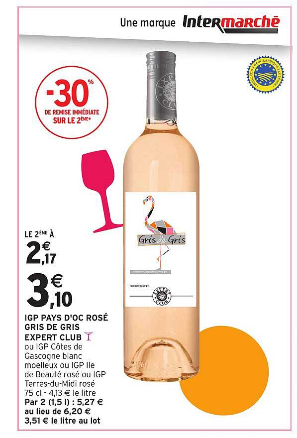 IGP PAYS D'OC ROSÉ GRIS DE GRIS EXPERT CLUB