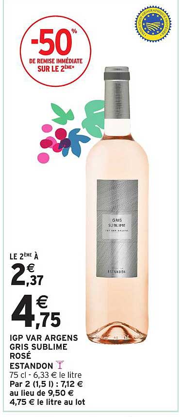 IGP VAR ARGENS GRIS SUBLIME ROSÉ