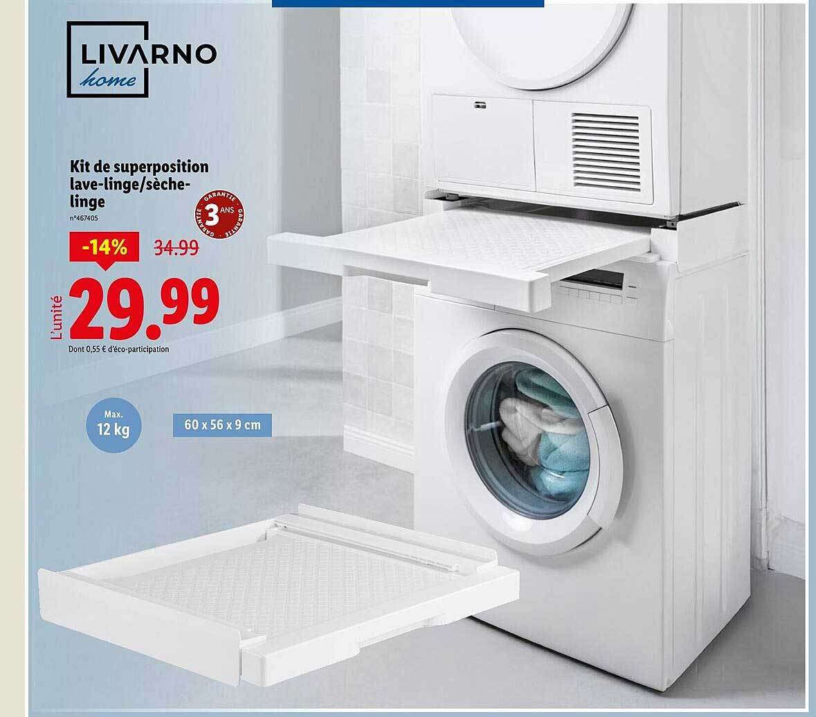 Kit de superposition lave-linge/sèche-linge