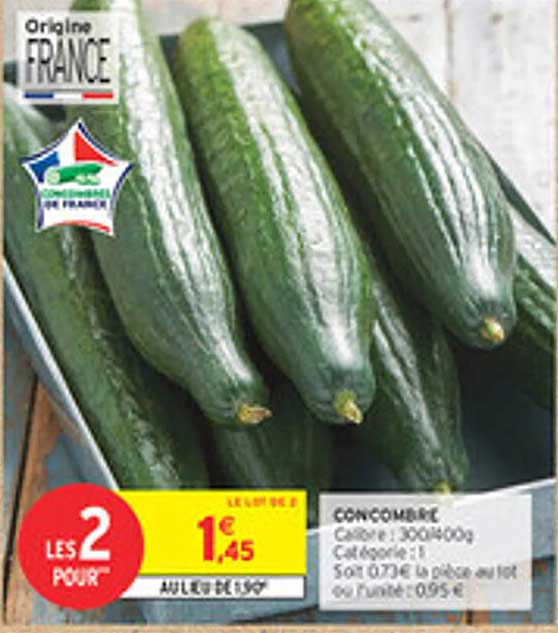 LES 2 POUR 1,45 €