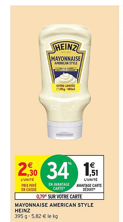 MAYONNAISE AMERICAN STYLE HEINZ
