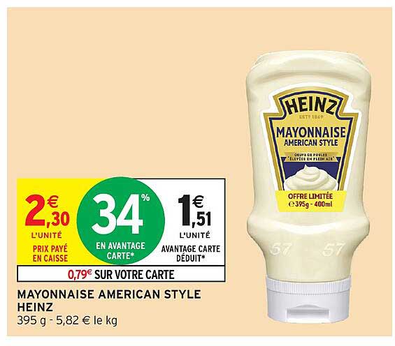 MAYONNAISE AMERICAN STYLE HEINZ