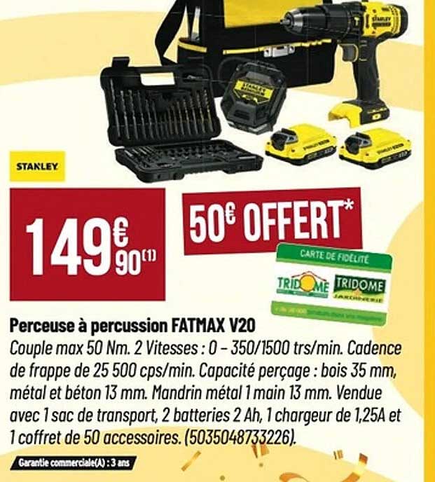 Perceuse à percussion FATMAX V20