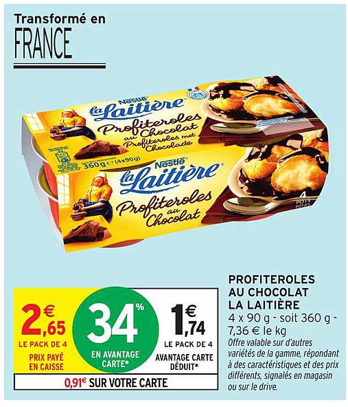 PROFITEROOLES AU CHOCOLAT LA LAITIÈRE