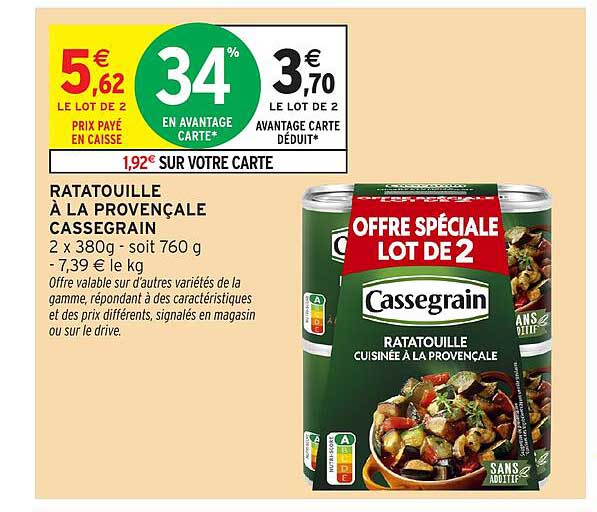 RATATOUILLE À LA PROVENÇALE CASSEGRAIN